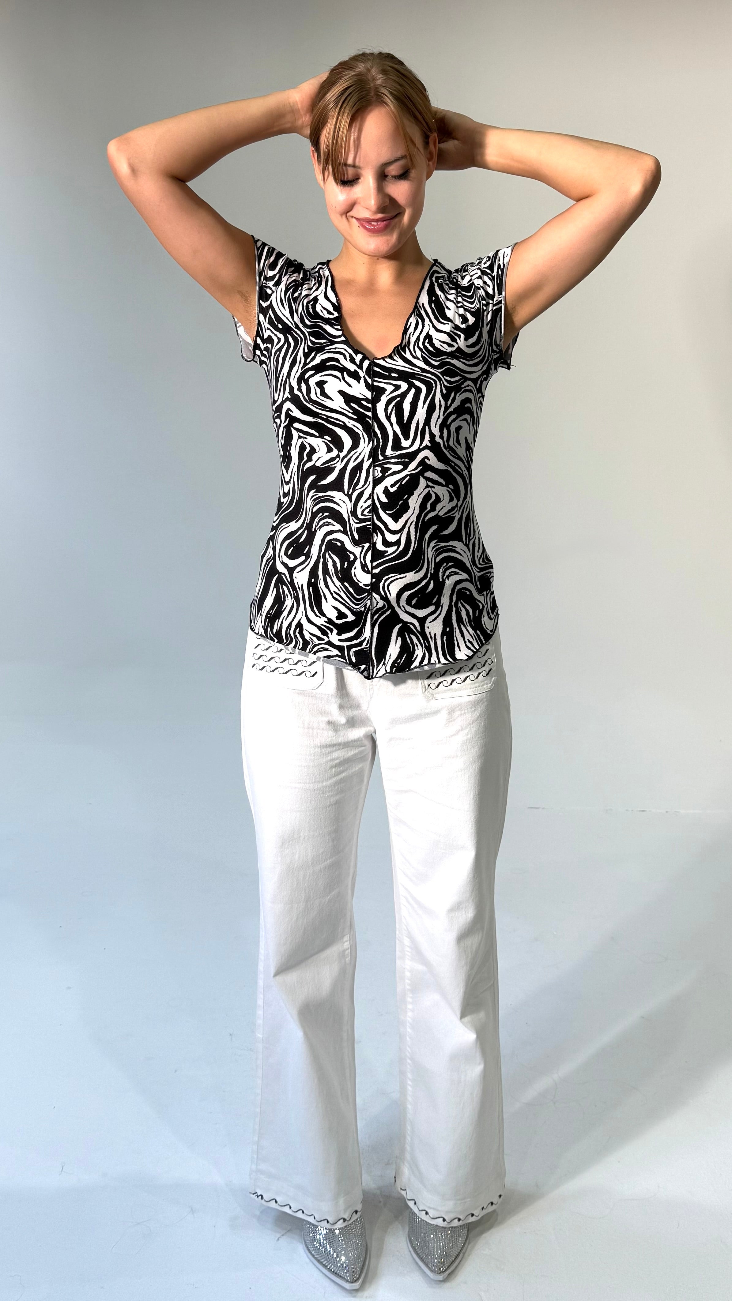 Swirl Top- with Merrowed Edge