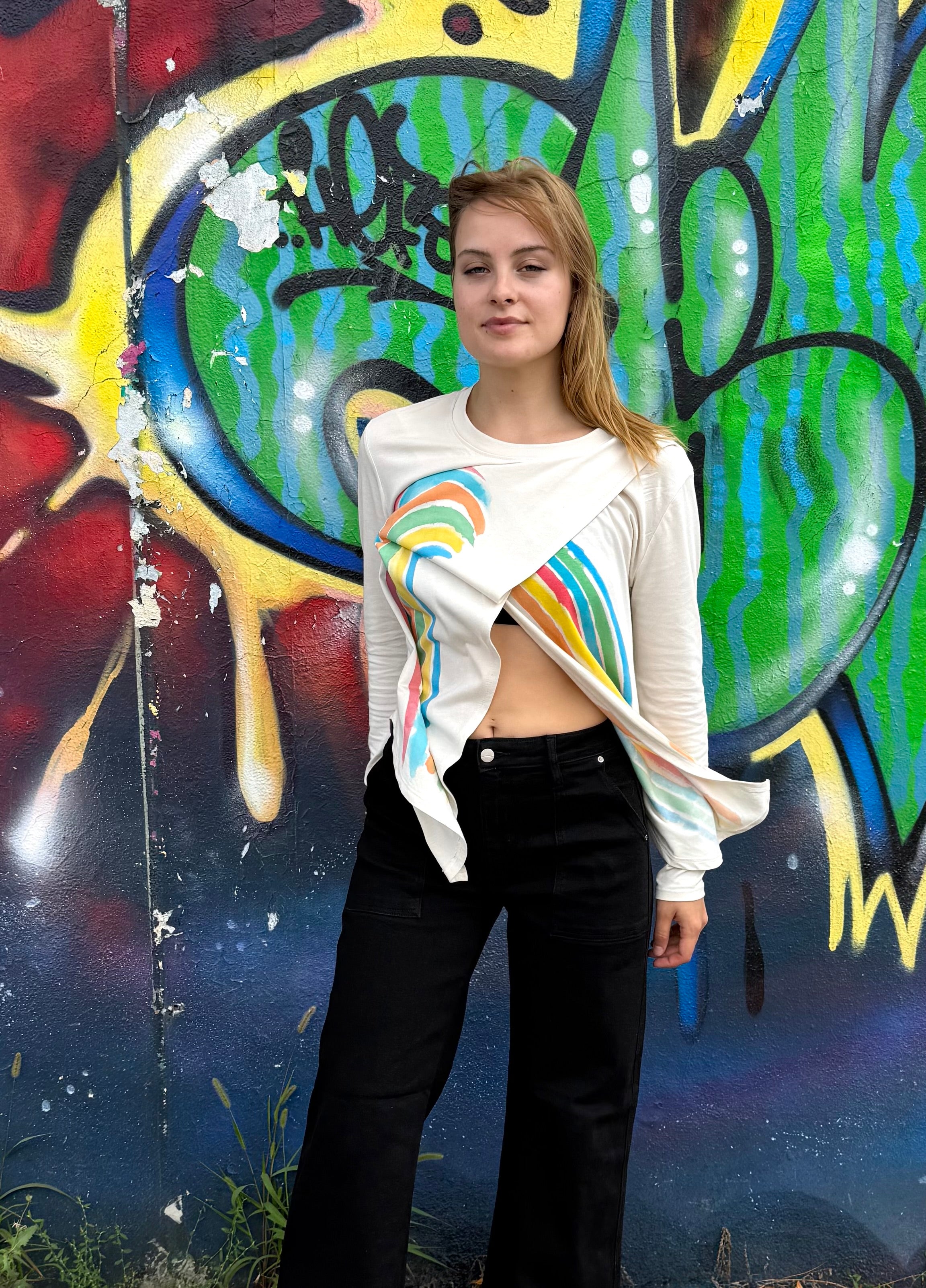 Wide Leg Jeans- Patch Pocket-Black
